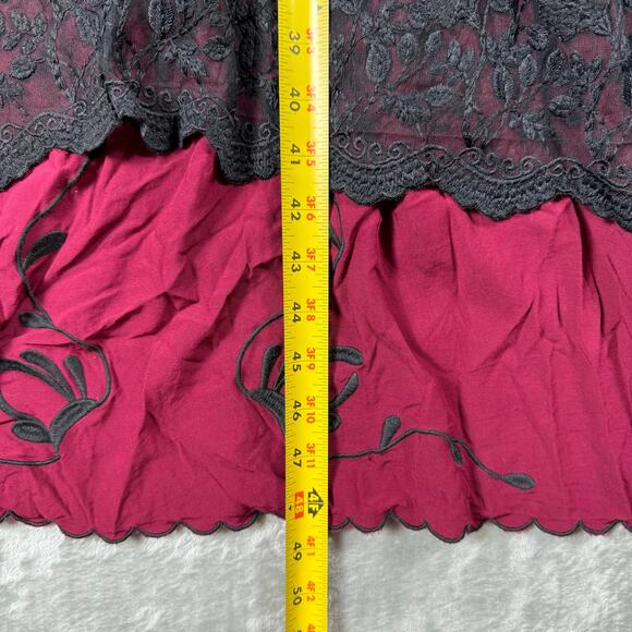 Belle Poque Victorian Ruffled Maxi Dress Medium Lace Mesh - Picture 11 of 13